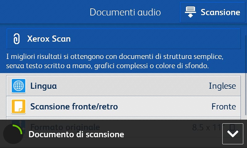 Schermata Audio App