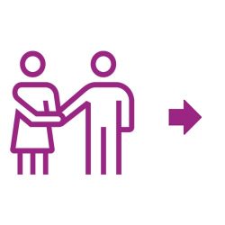 Partnerschafts-Ikone violett