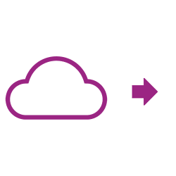 Cloud icon purple
