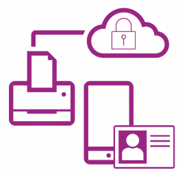 Icon purple secure network