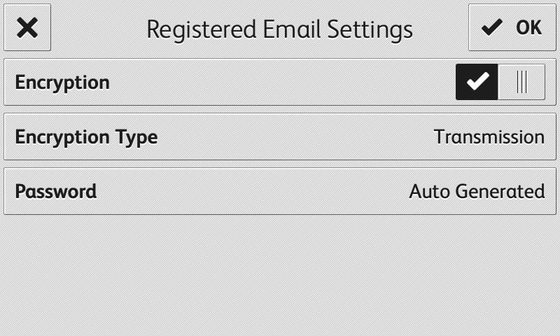 Capture d'écran App RMail enregistrement email