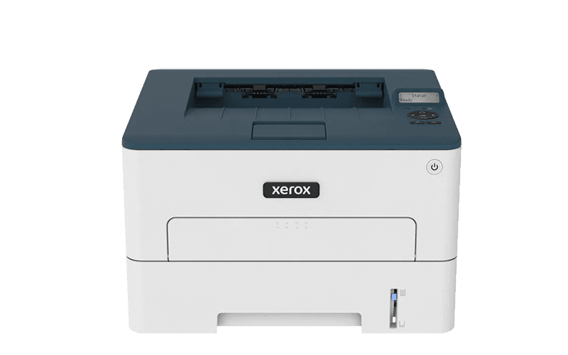 Vista frontal da impressora multifunções B230 da Xerox