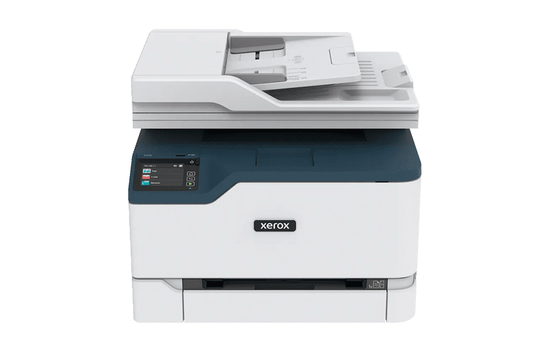 Xerox® C235 multifunktionsprinter frontalvisning