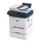 Imprimante multifonction Xerox C315 avec bacs et accessoires.
